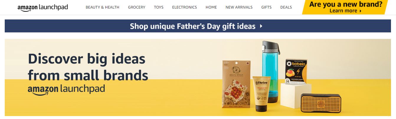 Amazon Launchpad page