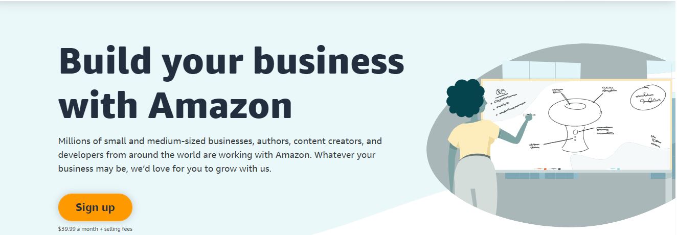 Build your business with Amazon page