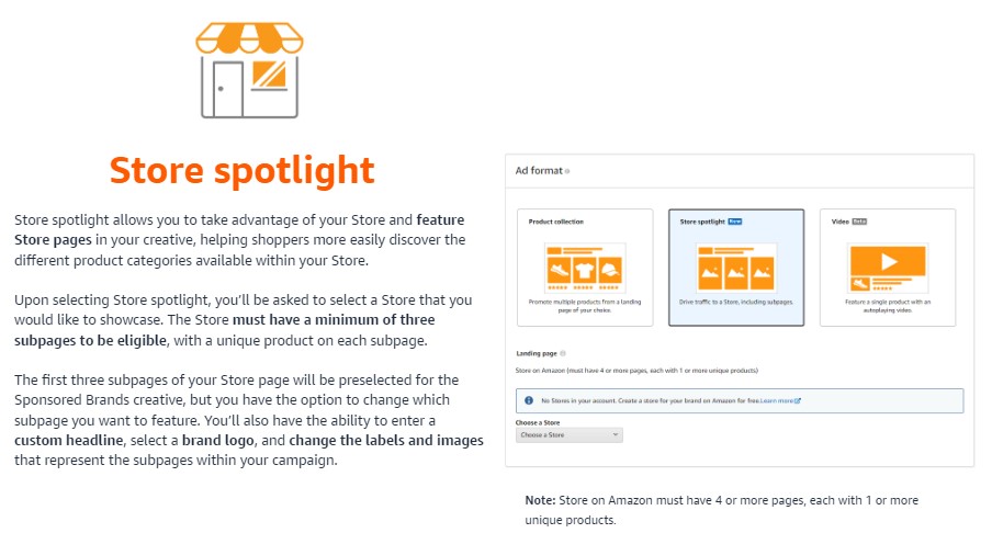 Amazon Store spotlight summary