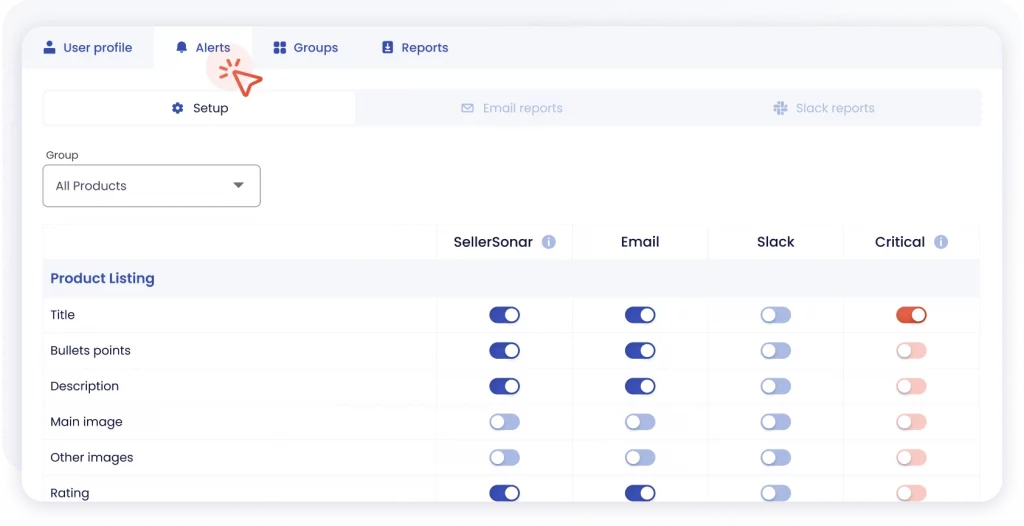 Streamlined Alert Settings